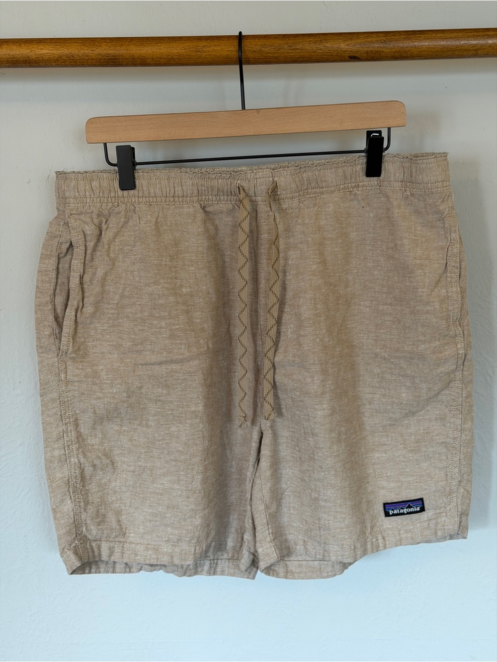 Patagonia Men's Tan Drawstring Hybrid Shorts